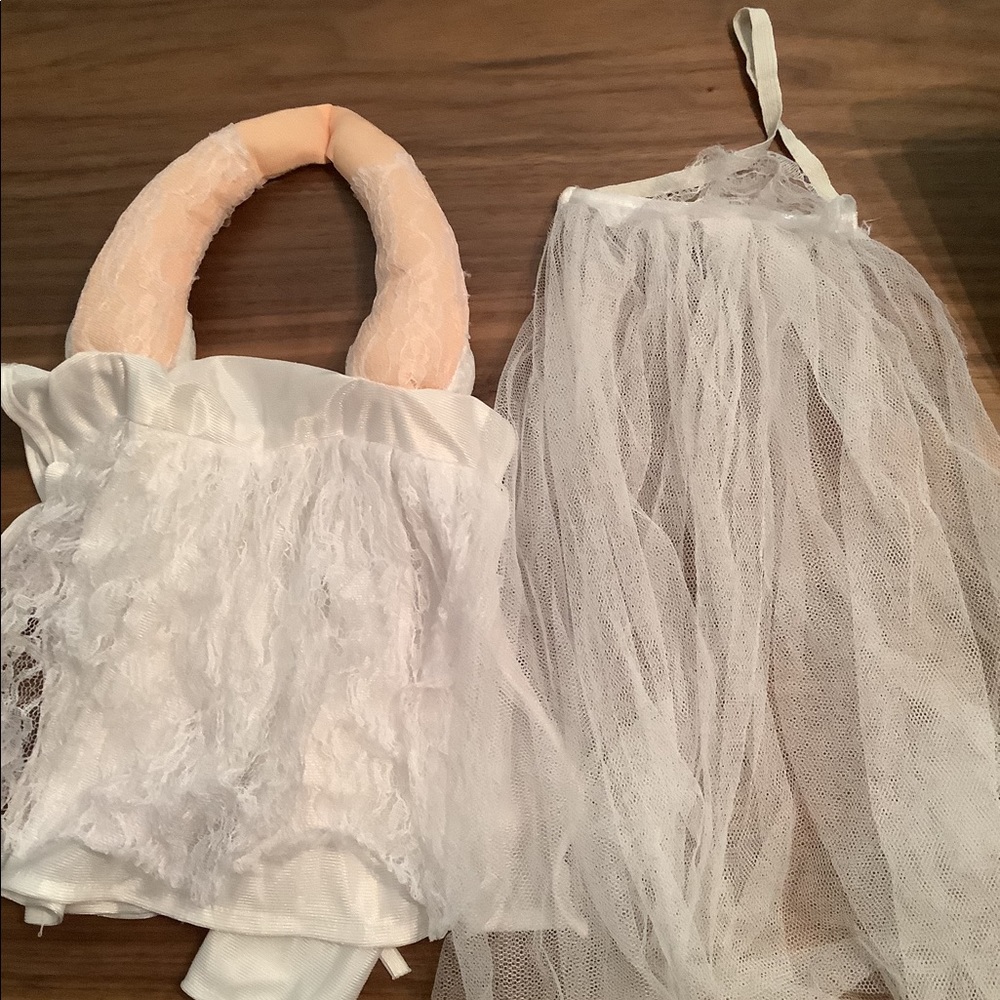 Dog dress up bride costume
